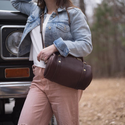 JANE LEATHER CROSSBODY - SMALL - MOCHA