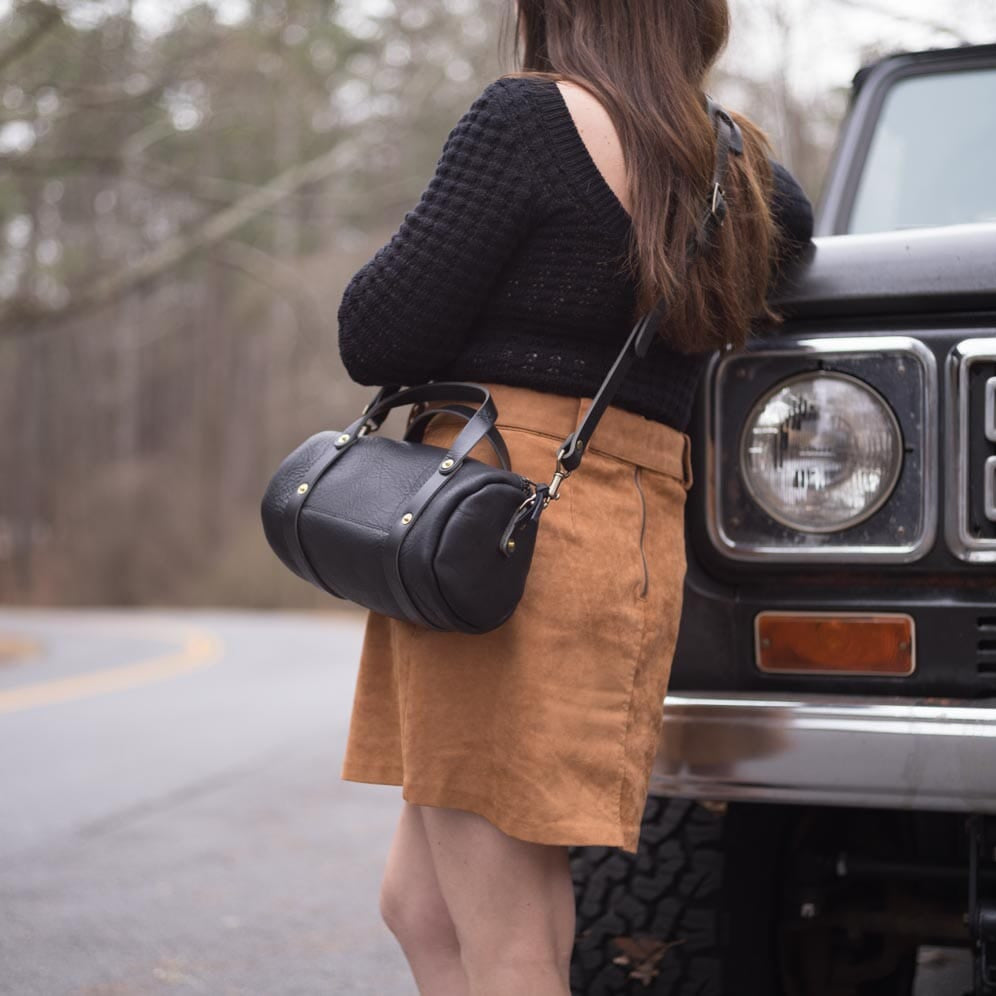 JANE LEATHER CROSSBODY - SMALL - BLACK