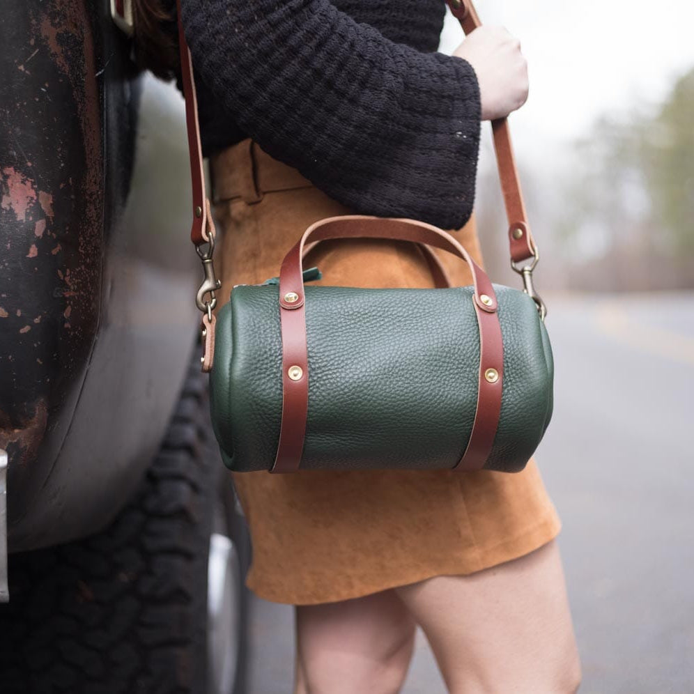 JANE LEATHER CROSSBODY - SMALL - FOREST GREEN