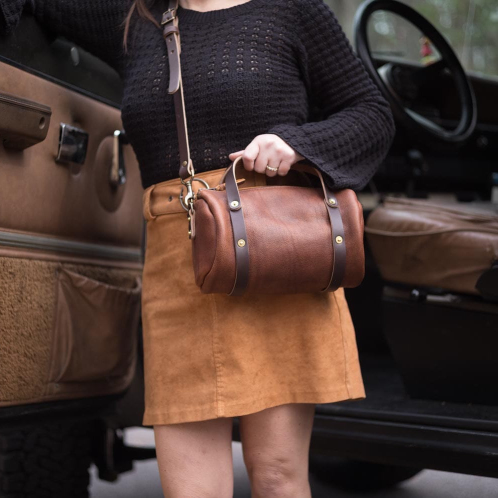 JANE LEATHER CROSSBODY - SMALL - SADDLE