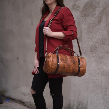 JANE LEATHER CROSSBODY - LARGE - PEANUT BISON