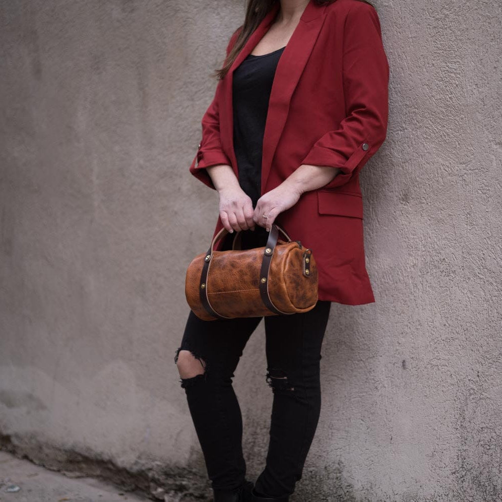 JANE LEATHER CROSSBODY - SMALL - PEANUT BISON