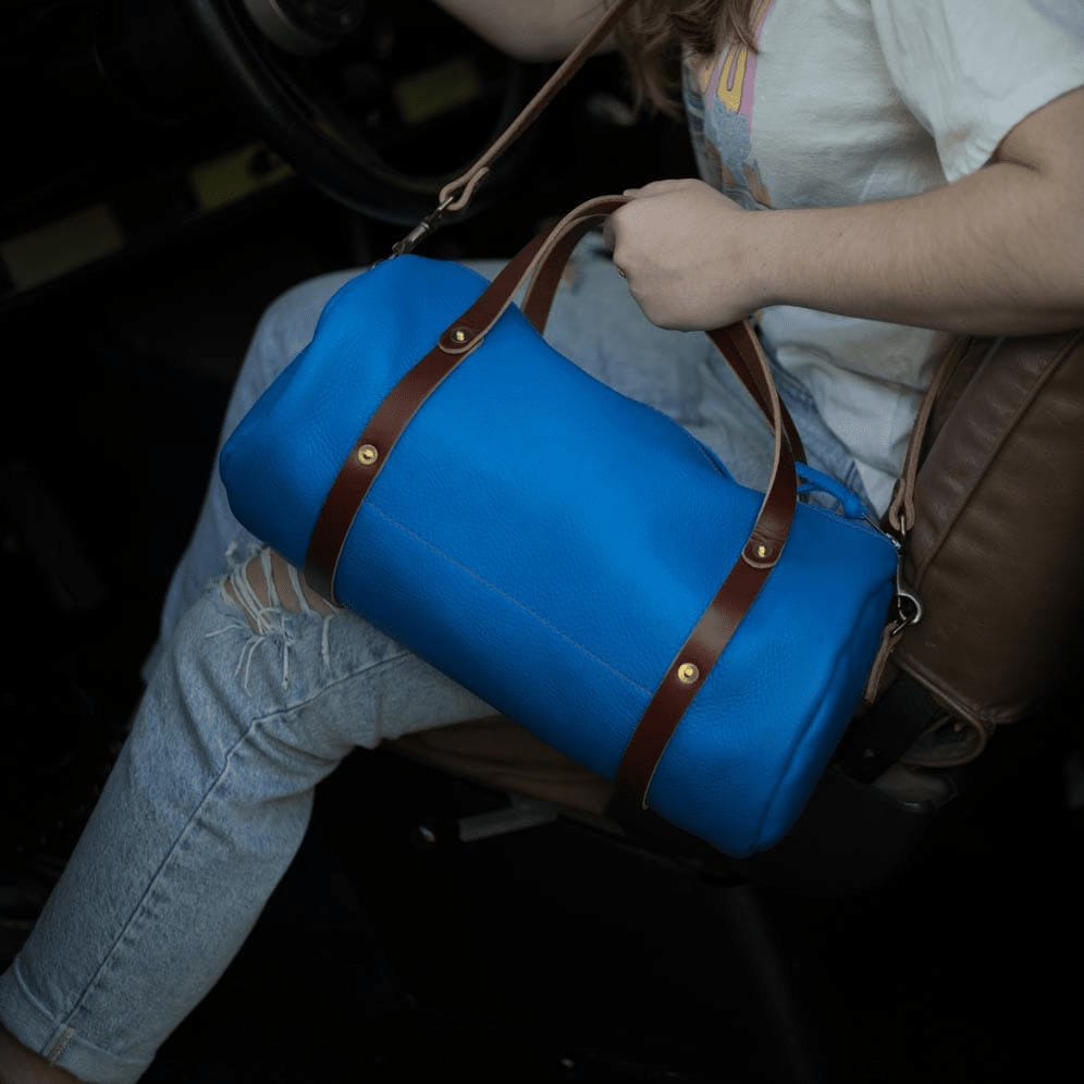 JANE LEATHER CROSSBODY - LARGE - OCEAN BLUE