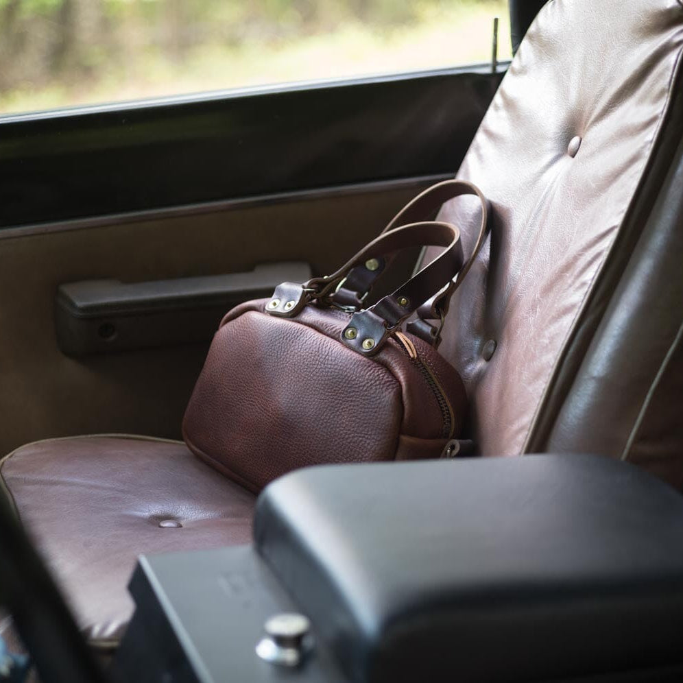 HOFFMAN LEATHER CROSSBODY BAG - MINI - SADDLE