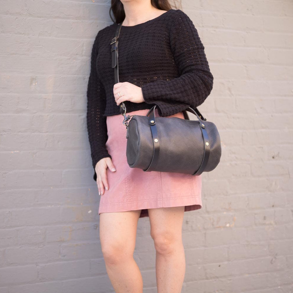 JANE LEATHER CROSSBODY - RAVEN