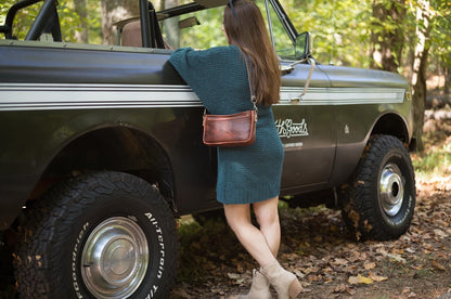 RENNIE LEATHER SHOULDER BAG - WHISKY BISON
