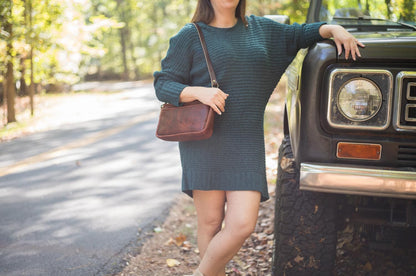 RENNIE LEATHER SHOULDER BAG - WHISKY BISON