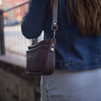 RENNIE LEATHER SHOULDER BAG - MOCHA