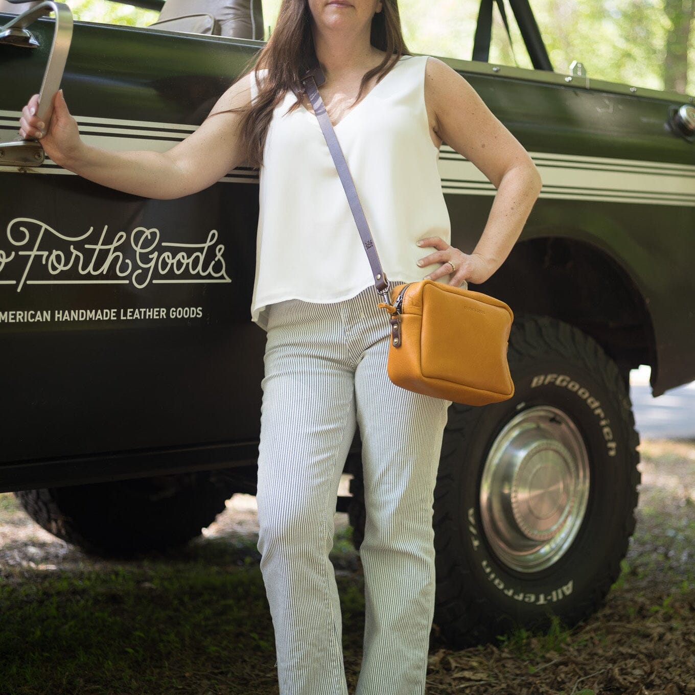 SARAH LEATHER CROSSBODY - MUSTARD YELLOW