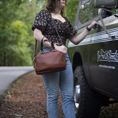 HOFFMAN LEATHER CROSSBODY BAG - SMALL