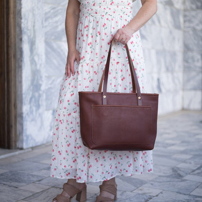 AVERY LEATHER TOTE BAG - MEDIUM - DELUXE