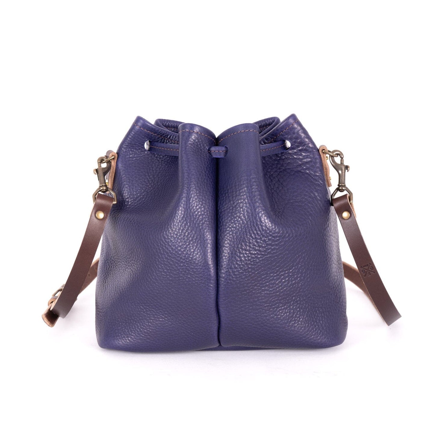 ABBY LEATHER BUCKET BAG - VIOLET