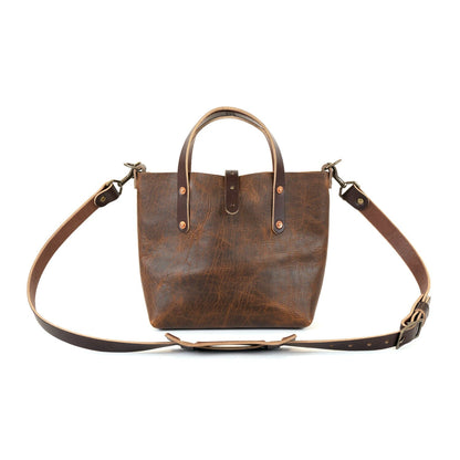 AVERY LEATHER TOTE BAG - MINI CROSSBODY - HICKORY BISON