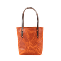 AVERY LEATHER TOTE BAG - SLIM MEDIUM - TANGERINE BISON