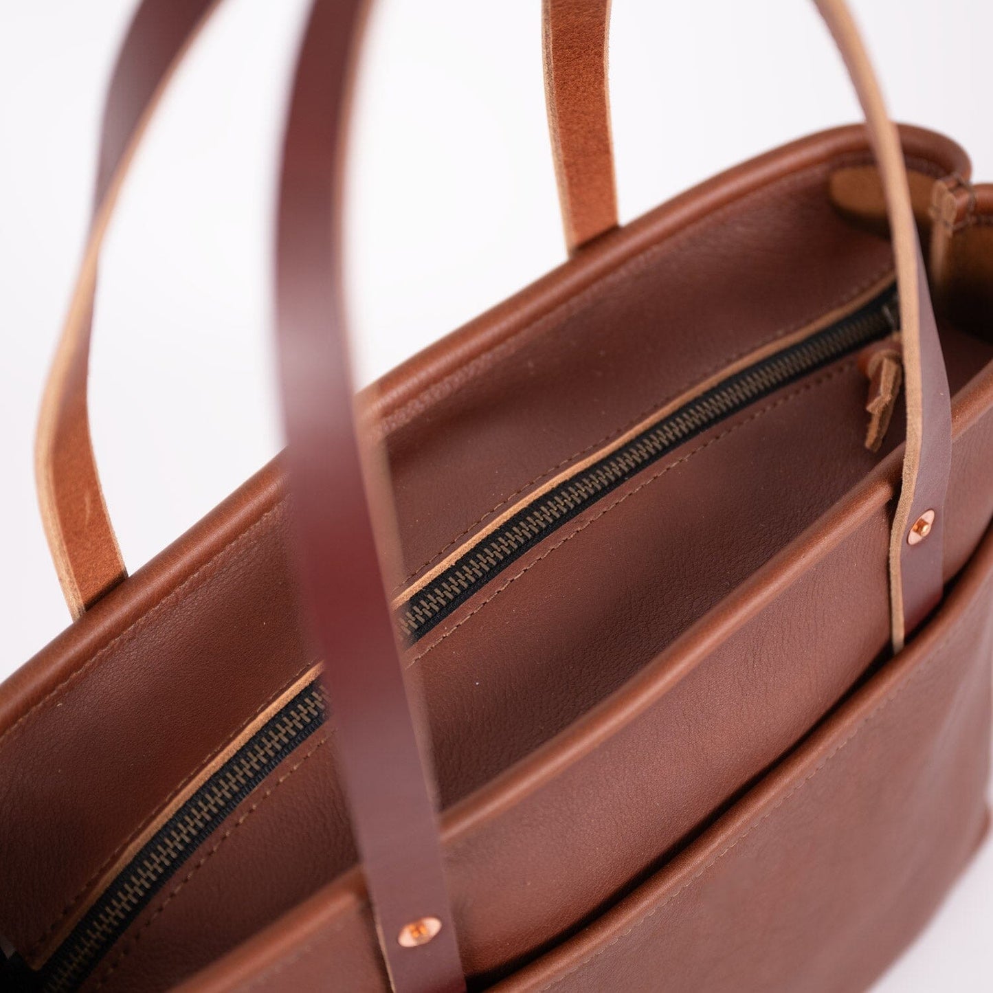 AVERY LEATHER TOTE BAG - SMALL - DELUXE