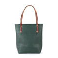 AVERY LEATHER TOTE BAG - SLIM LARGE - FOREST GREEN