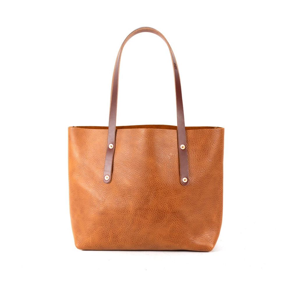 AVERY LEATHER TOTE BAG - SMALL - HONEY
