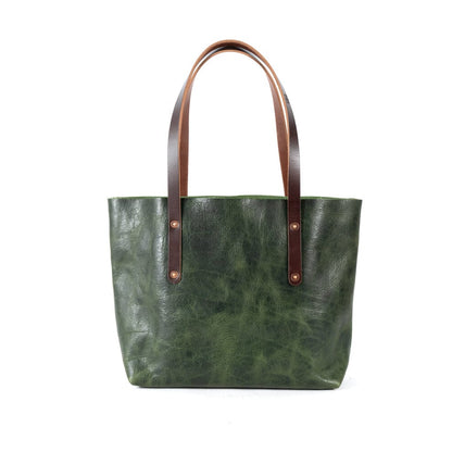 AVERY LEATHER TOTE BAG - MEDIUM - JADE BISON