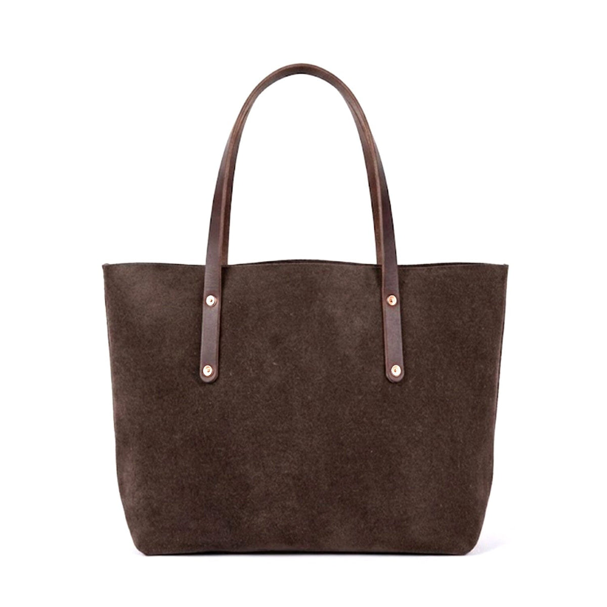 AVERY LEATHER TOTE BAG - LARGE - CHOCOLATE SUEDE