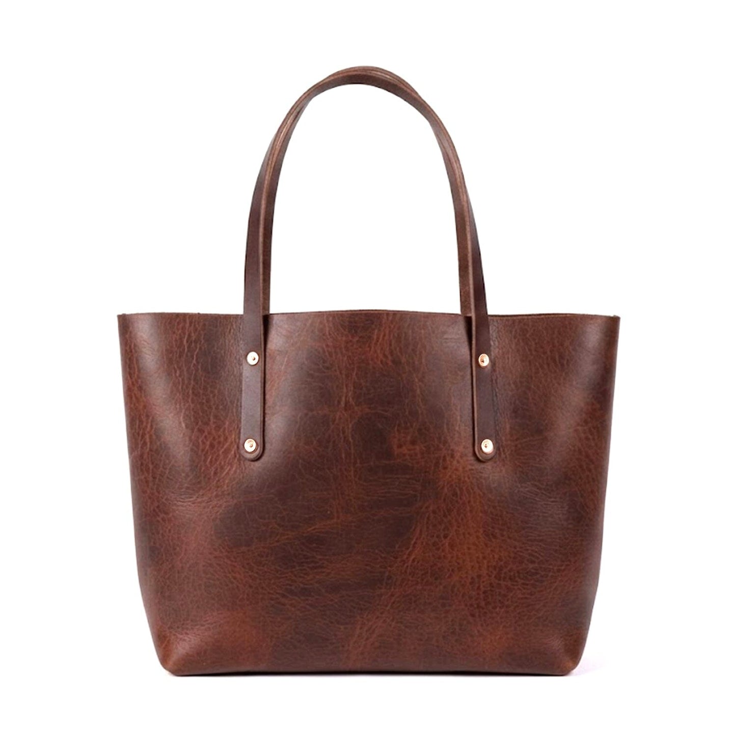 AVERY LEATHER TOTE BAG - LARGE - WHISKY BISON
