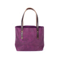 AVERY LEATHER TOTE BAG - MEDIUM - GRAPE BISON