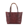 AVERY LEATHER TOTE BAG - MEDIUM - WINE BISON