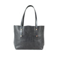 AVERY LEATHER TOTE BAG - SMALL - RAVEN