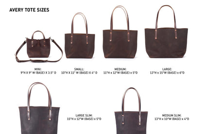AVERY LEATHER TOTE BAG - MEDIUM - CHERRY BISON