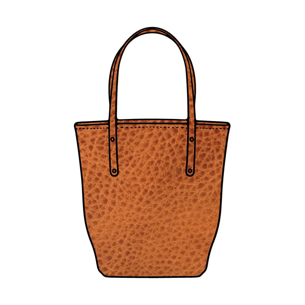 AVERY LEATHER TOTE BAG - SLIM MEDIUM - HONEY