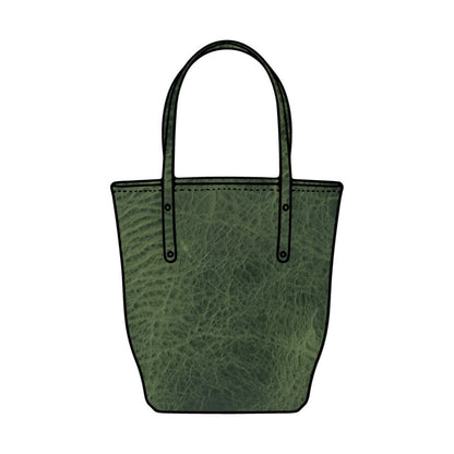AVERY LEATHER TOTE BAG - SLIM MEDIUM - JADE BISON