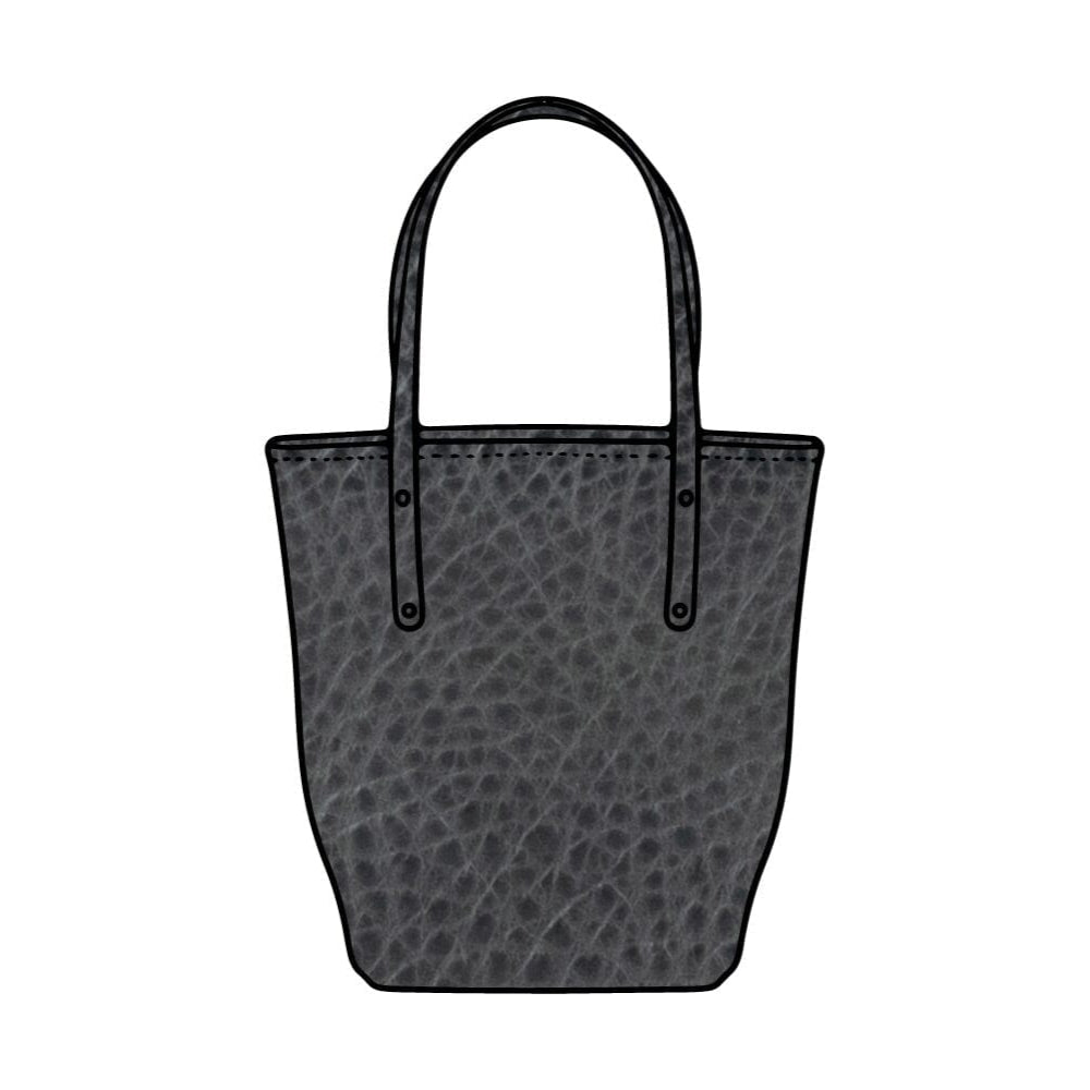 AVERY LEATHER TOTE BAG - SLIM LARGE - RAVEN
