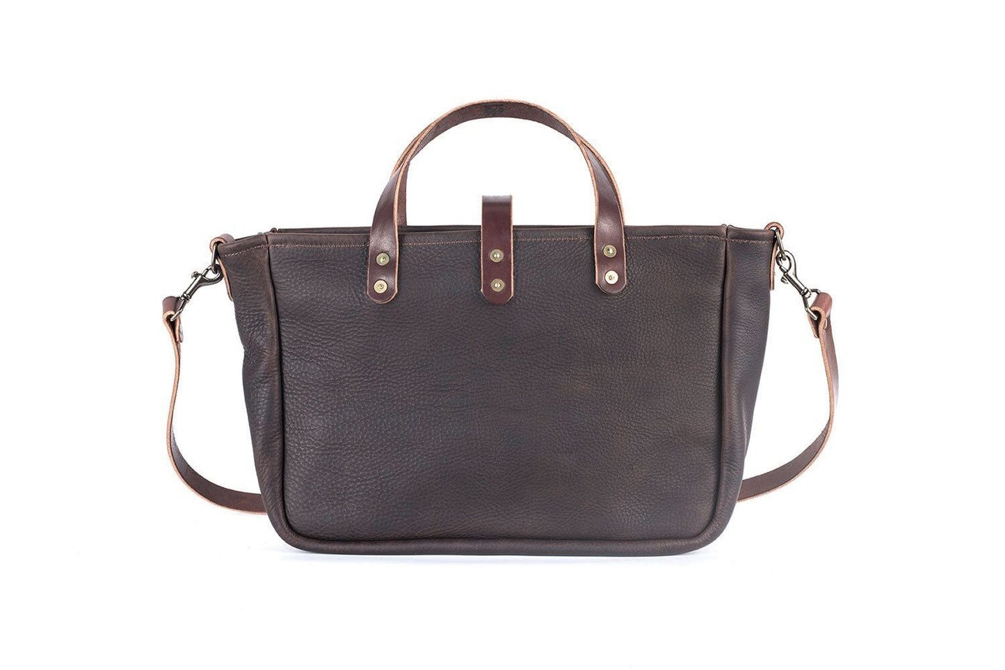 BUCHANAN LEATHER TOTE BAG | BRIEFCASE - CHERRY BISON