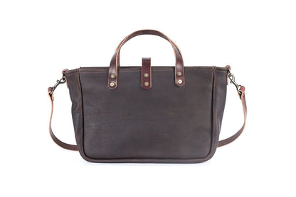 BUCHANAN LEATHER TOTE BAG | BRIEFCASE - CHERRY BISON