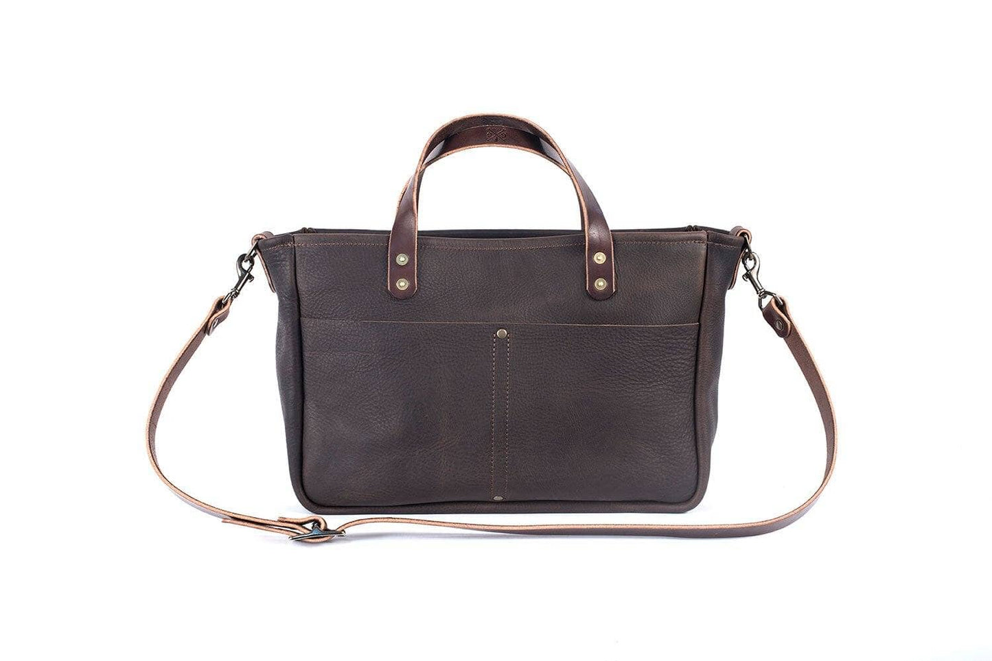 BUCHANAN LEATHER TOTE BAG | BRIEFCASE - CHERRY BISON