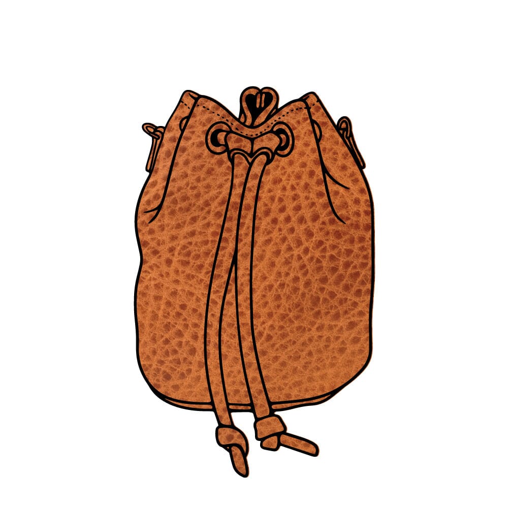 LEATHER BUCKET BAG - LARGE - HONEY