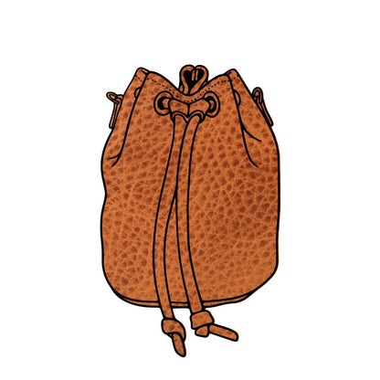 LEATHER BUCKET BAG - LARGE - HONEY