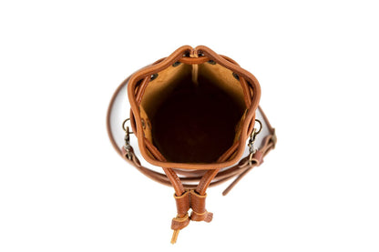 LEATHER BUCKET BAG - SMALL - TAN