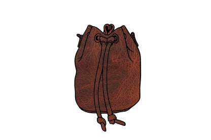LEATHER BUCKET BAG - LARGE - WHISKY BISON | MOCHA STRAPS