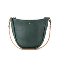 CELESTE LEATHER HOBO BAG - FOREST GREEN