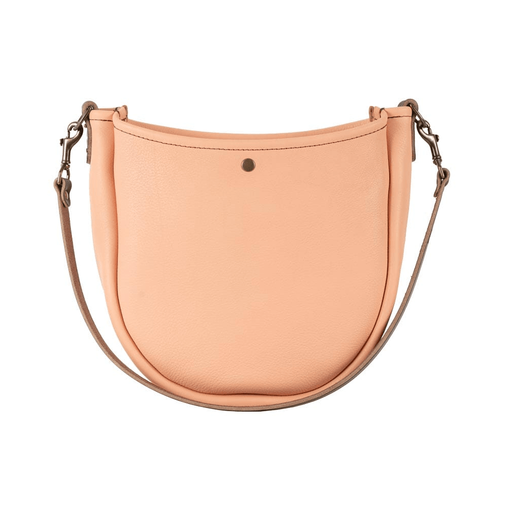 CELESTE LEATHER HOBO BAG - PEACH FUZZ