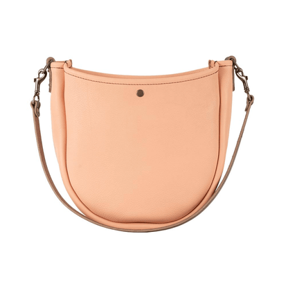 CELESTE LEATHER HOBO BAG - PEACH FUZZ