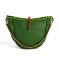 CELESTE LEATHER HOBO BAG - MEDIUM - GRASS GREEN