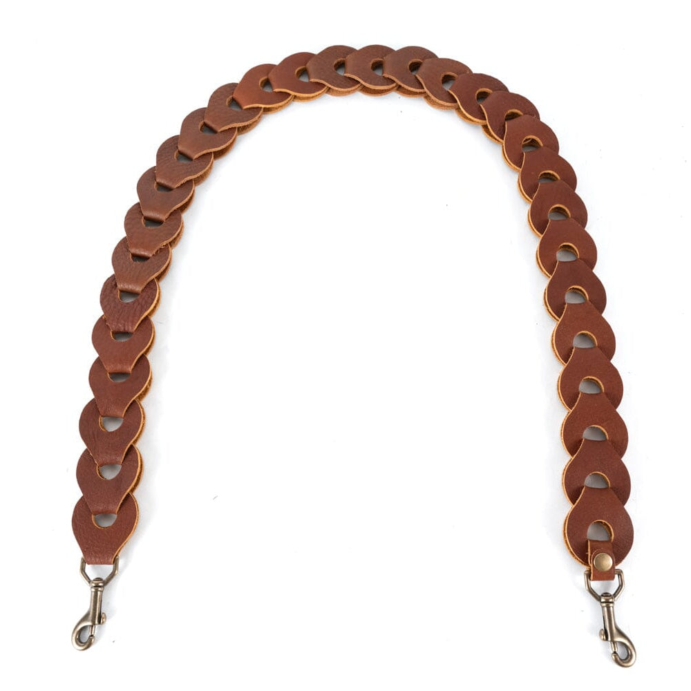 CHAIN LINK LEATHER STRAP