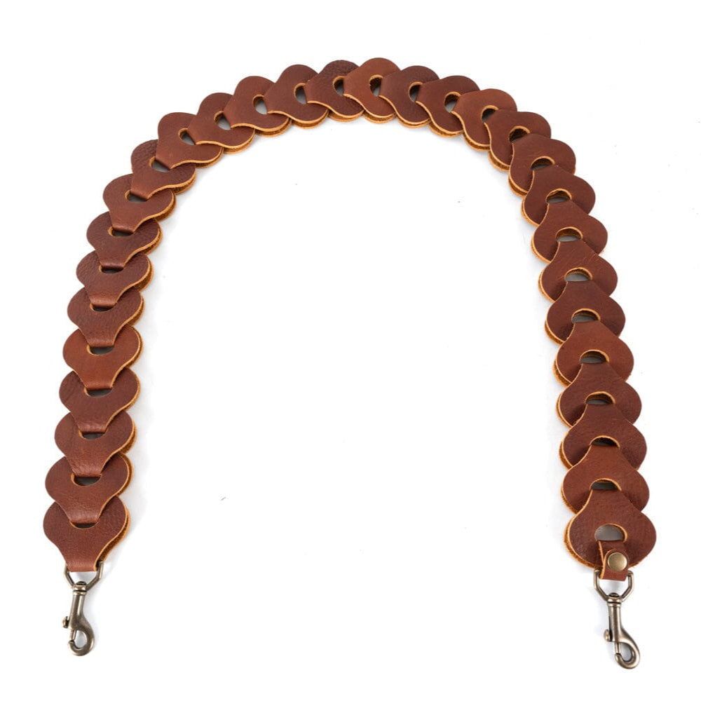 CHAIN LINK LEATHER STRAP