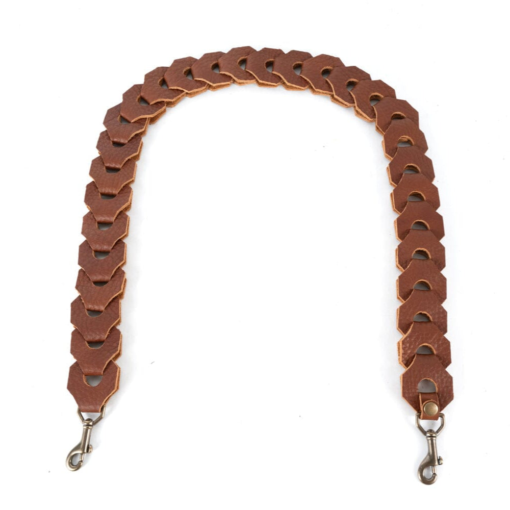 CHAIN LINK LEATHER STRAP