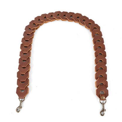 CHAIN LINK LEATHER STRAP