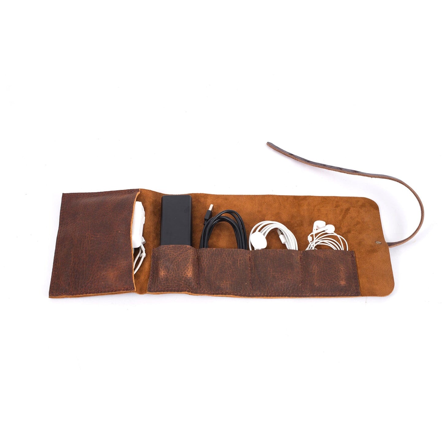 LEATHER CHARGING CABLE ROLL