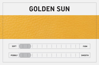 LEATHER BUCKET BAG - SMALL - GOLDEN SUN