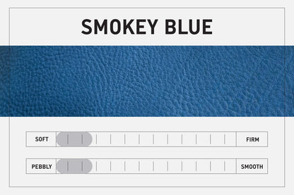 LEATHER BUCKET BAG - LARGE - SMOKEY BLUE | SADDLE STRAPS