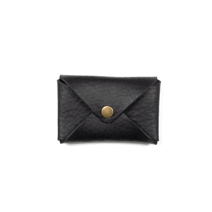 ENVELOPE SNAP LEATHER CARD WALLET